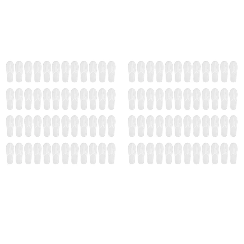 

Одноразовые тапочки, 48 пар, одноразовые тапочки с закрытым носком, подходящий размер для мужчин и женщин для отеля, для гостей спа (белые)