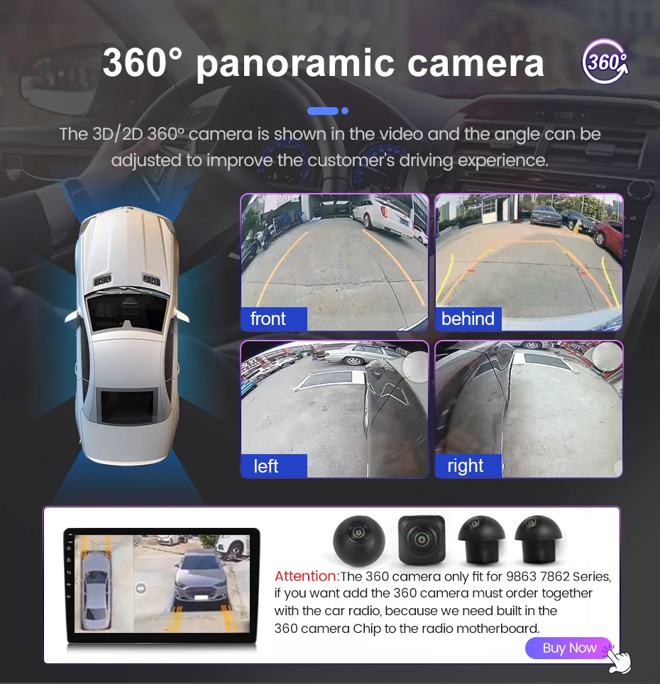 Navifly Optional Accessories 360 Camera For M200S-M700S / TS2-TS7 / L200 L700 Series