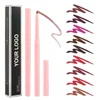 Custom Logo Creamy Lipliner Private Label Pink Tube 15 Colors Long-lasting Lip Liner Matte Waterproof Pigment Lips Makeup Vegan 3