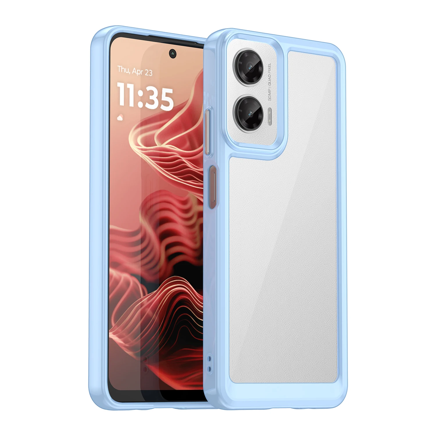 Transparent Colorful TPU Protective Phone Case