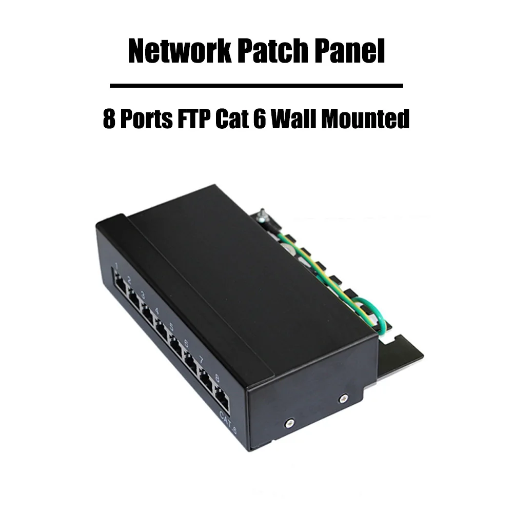 FTP Cat 6 Wall Mounted 8 Ports Patch Panel Networking RJ45 Wall Mounted Passed rj45 patch panel