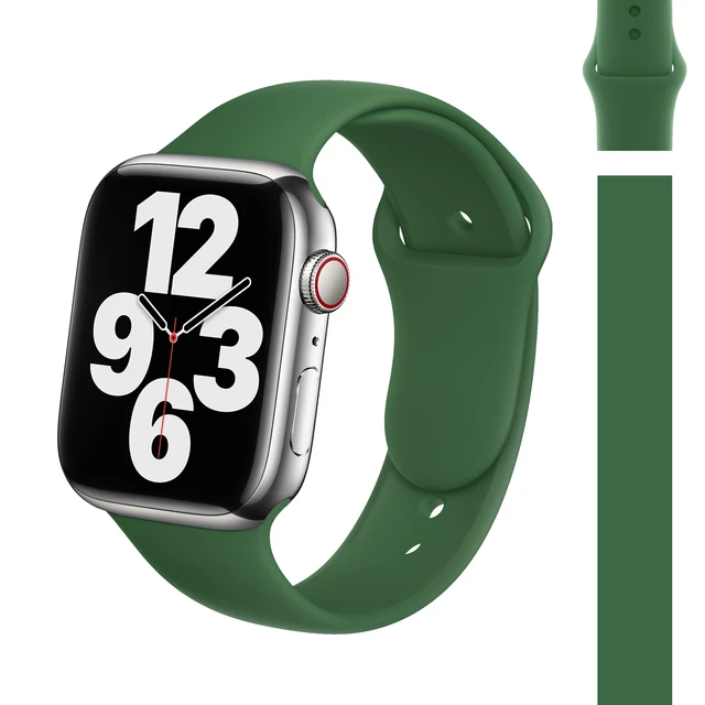 Silicone Strap for Apple Watch Band 45mm 41mm 44mm 40mm 42mm 38mm Correa Watchband Armband Bracelet iWatch Series 7 SE 6 5 4 3 2 53