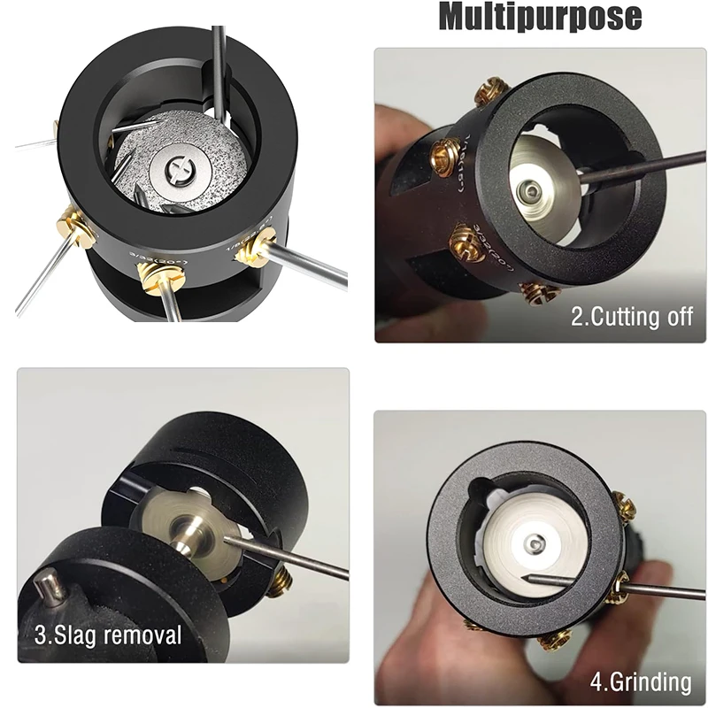 Affilatore TIG per Elettrodi Tungsteno Multiangolo con 2 Bielle e 4 Mole per Aghi 1/16 1/8 3/32 Pollici