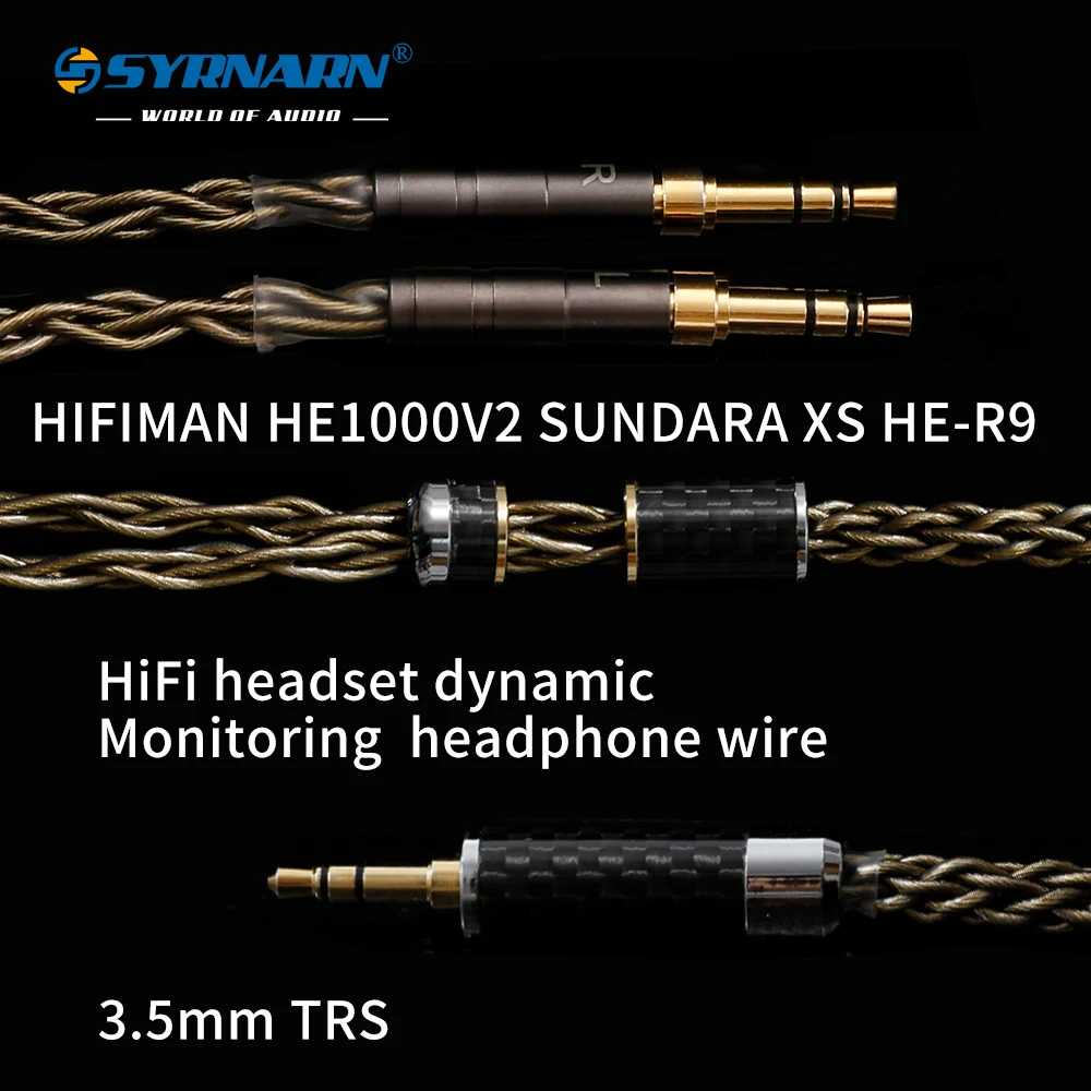Syrnarn 6N Single Crystal Copper Hifiman Ananda Ruche Pro Sundara He1000V2 6Se R9 Edition Xs Balance Upgrade Cavo Per Cuffie