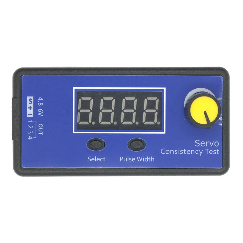 Testeur de Servomoteur RC utilisé avec un hélicoptère, montrant la polyvalence du signal 2us.