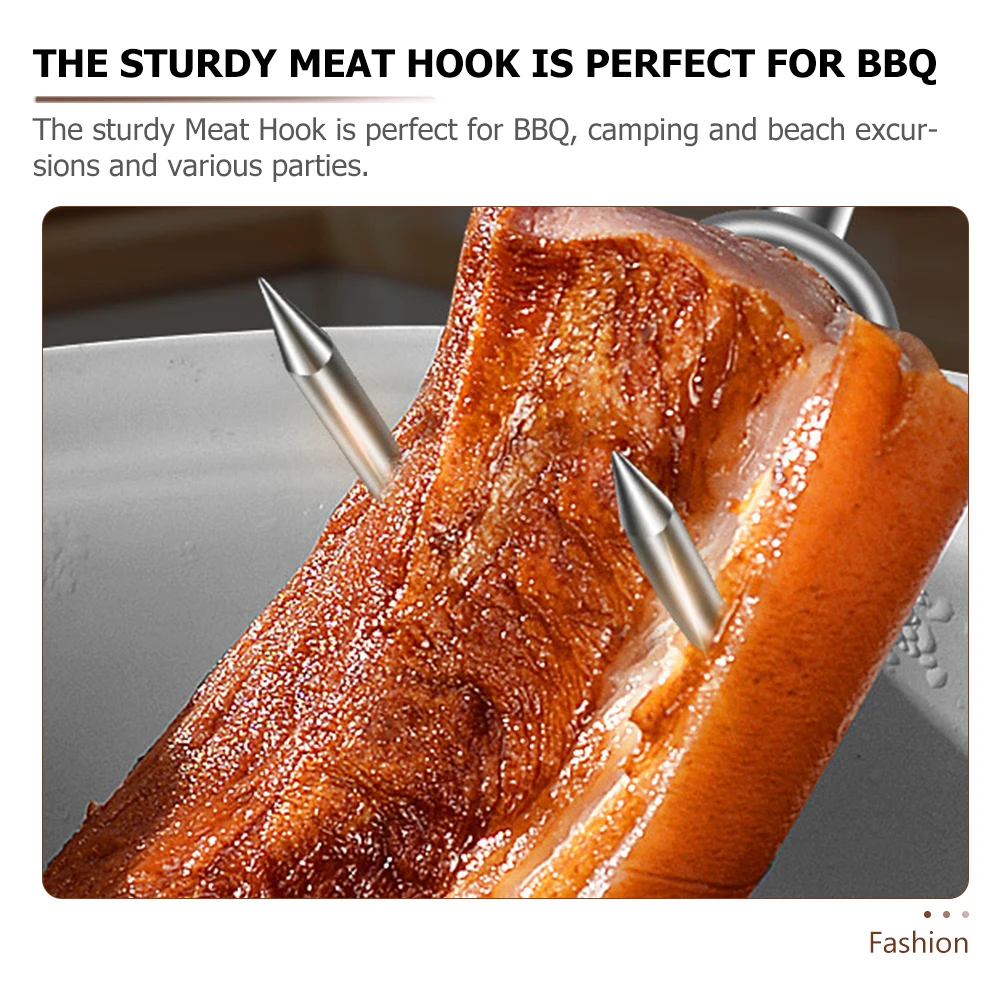 Meat Hook Flipperturner Pigtail Bbq Poultry Turning Butcher Tool Bacon Cooking Meat Fork And Lamb Chop Fork Bakery Accessories