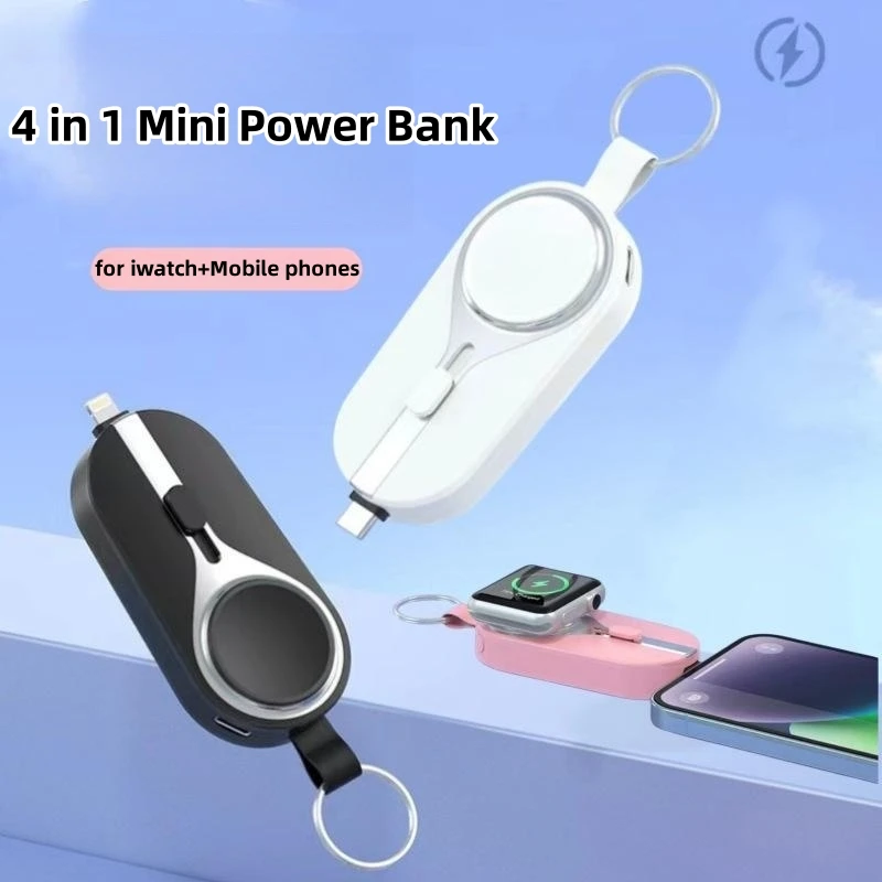 

3000mAh Mini Power Bank Wireless Charger for iWatch 5 4 3 2 Powerbank for iPhone Xiaomi Huawei Portable Power Bank Spare Battery
