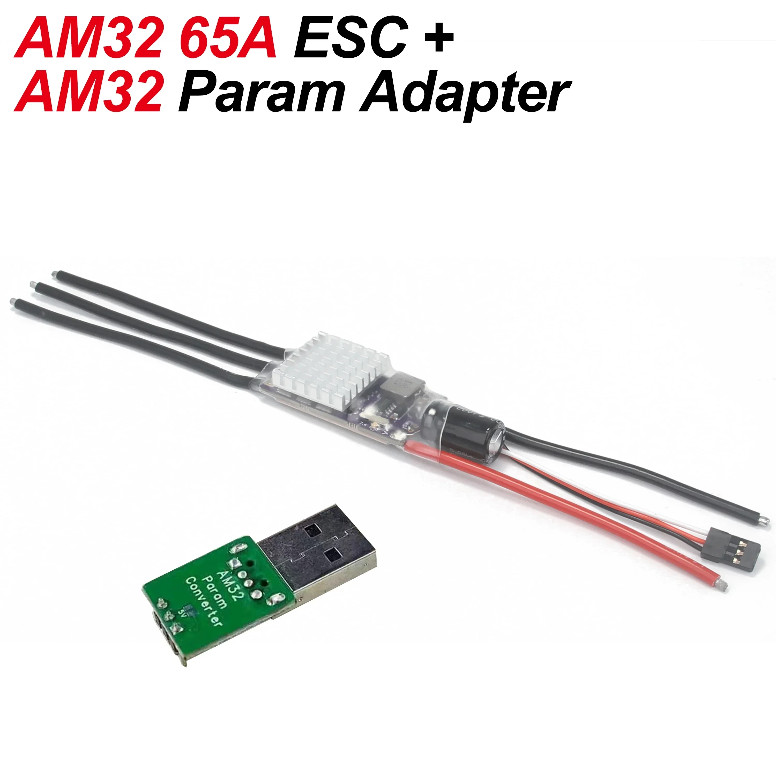 Advanced 32-Bit Speed Controller with Signal Cable and Adjustable Parameters for RC Vehicles and FPV Drones