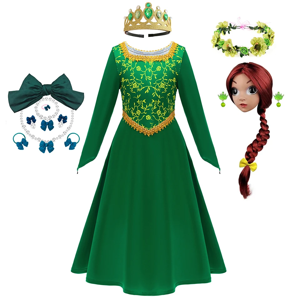 green emerald velvet dress Anna ELSA Frozen Fever Girl's Birthday Dress Costume (4-5 Years, Bright  Green) : Amazon.ca: Clothing, Shoes & Accessories