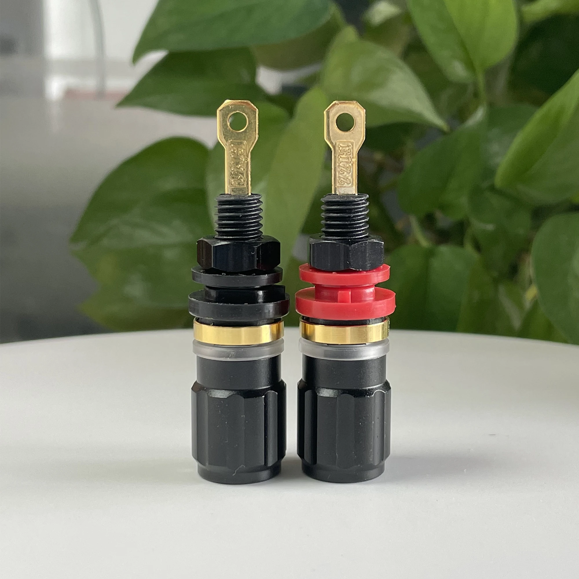 EIZZ 24K Gold Plated Speaker Terminal Binding Post Banana Plug Connector Amplifier HIFI DIY 6