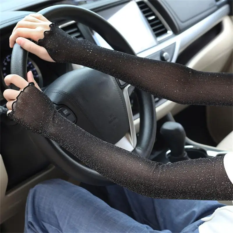 

2/1PCS Aesthetic Arm Sleeves Woman Lace Hand Accessories Summer UV Thin Long-Sleeved Anti-sunburn Gloves Driving Arm Warmers