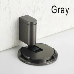 Windproof Heavy Duty Indoor Floor Door Stop with Mechanical Hold and Screw Installation (Gray)