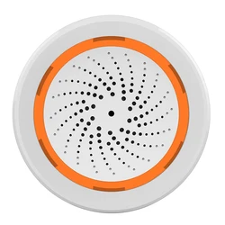Enhanced Smart Alarm Siren with Sound and Light Sensor - 90dB Alert & App Remote Control (WHITE)