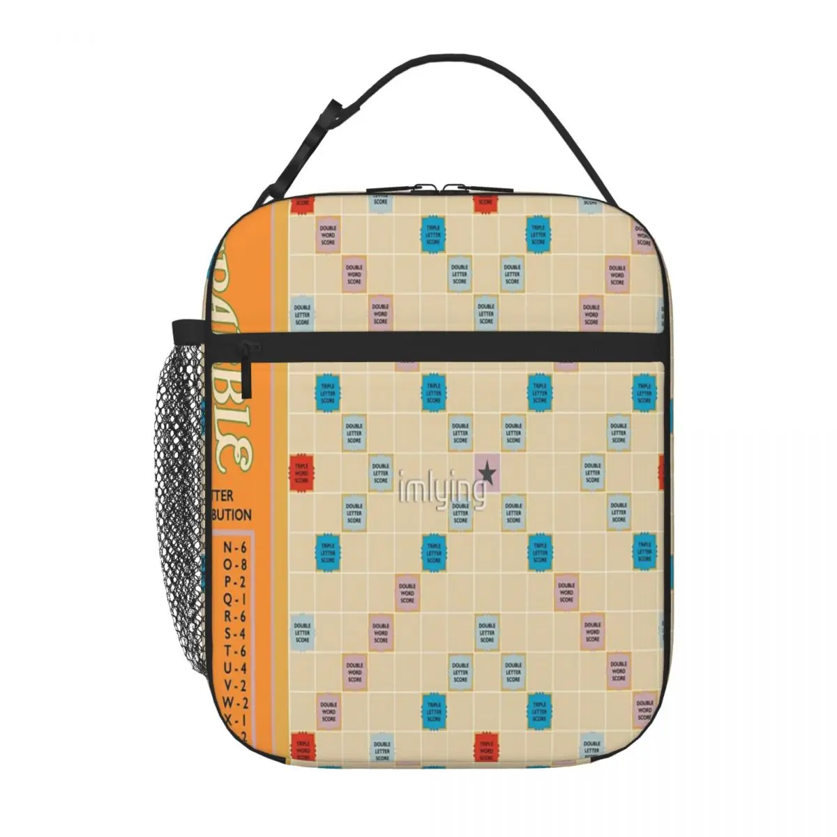 Scrabble Lunch Tote Lunch Box Thermo Food Bag