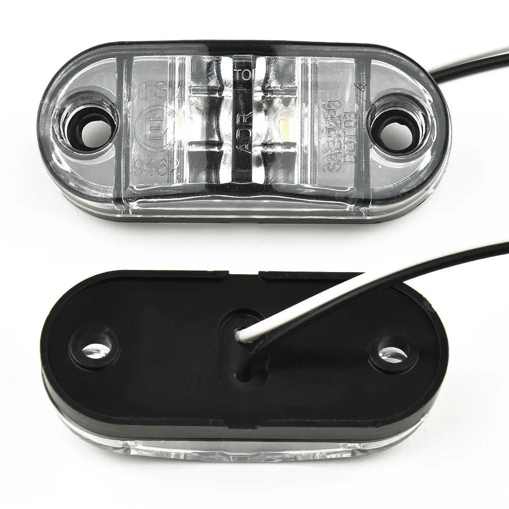 Luz de posición lateral para barcos, bombillas blancas DC 10V-30V, piezas y accesorios de autobús, indicador impermeable para caravana, camión de cuña