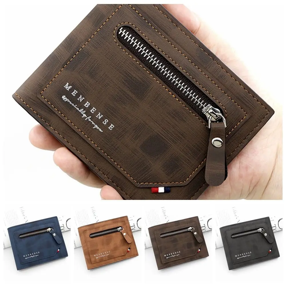 

Letter Men's PU Leather Wallets Simple Multi-position Short Change Purse Coin Purse Bank Card Storage Bag