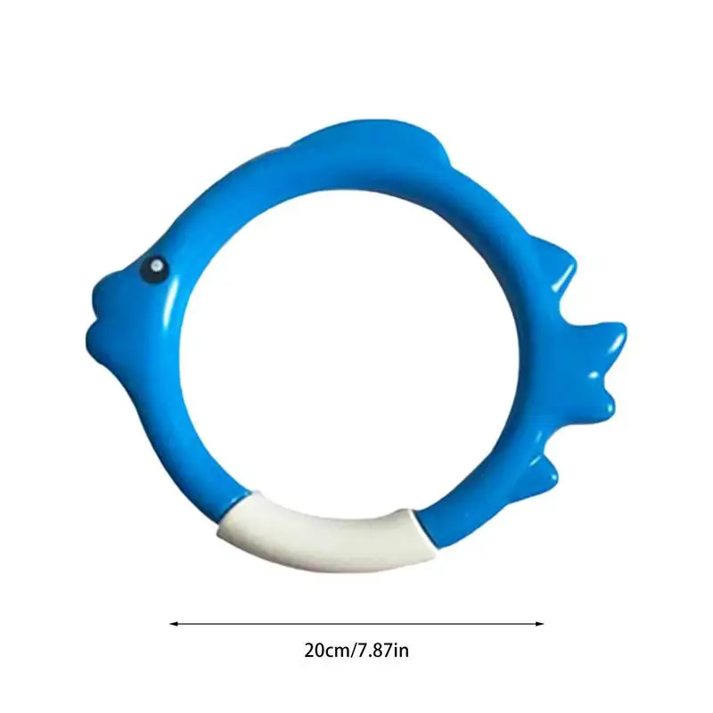Pool Rings For Kids Diving Colorful Training Pool Fish Shaped Diving Rings 4 Pieces Colorful Toys Easy To Find And