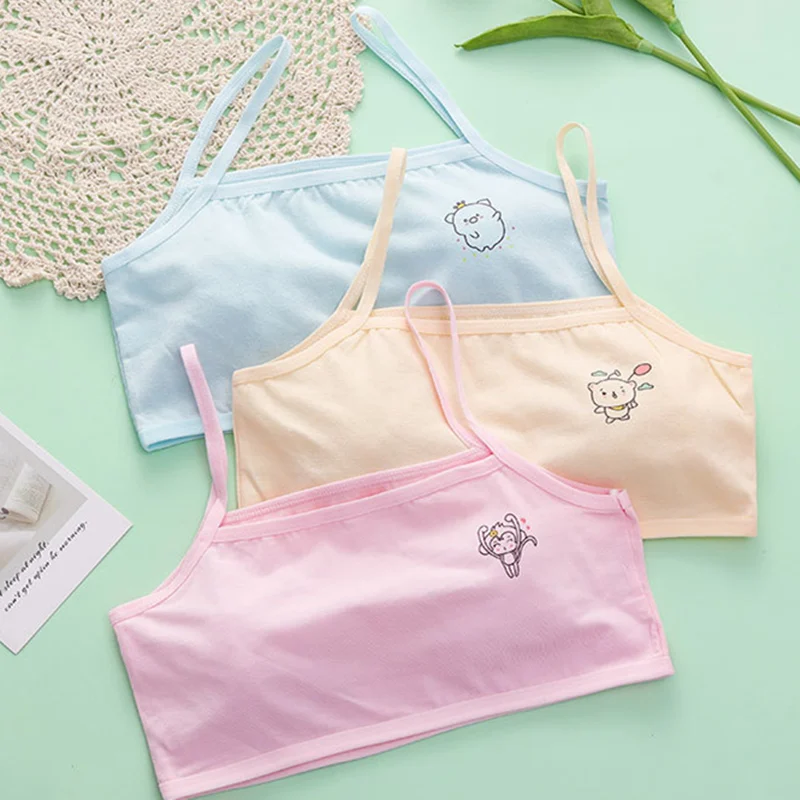 Girls Underwear Cotton Vest Cartoon 7-15 Years Old