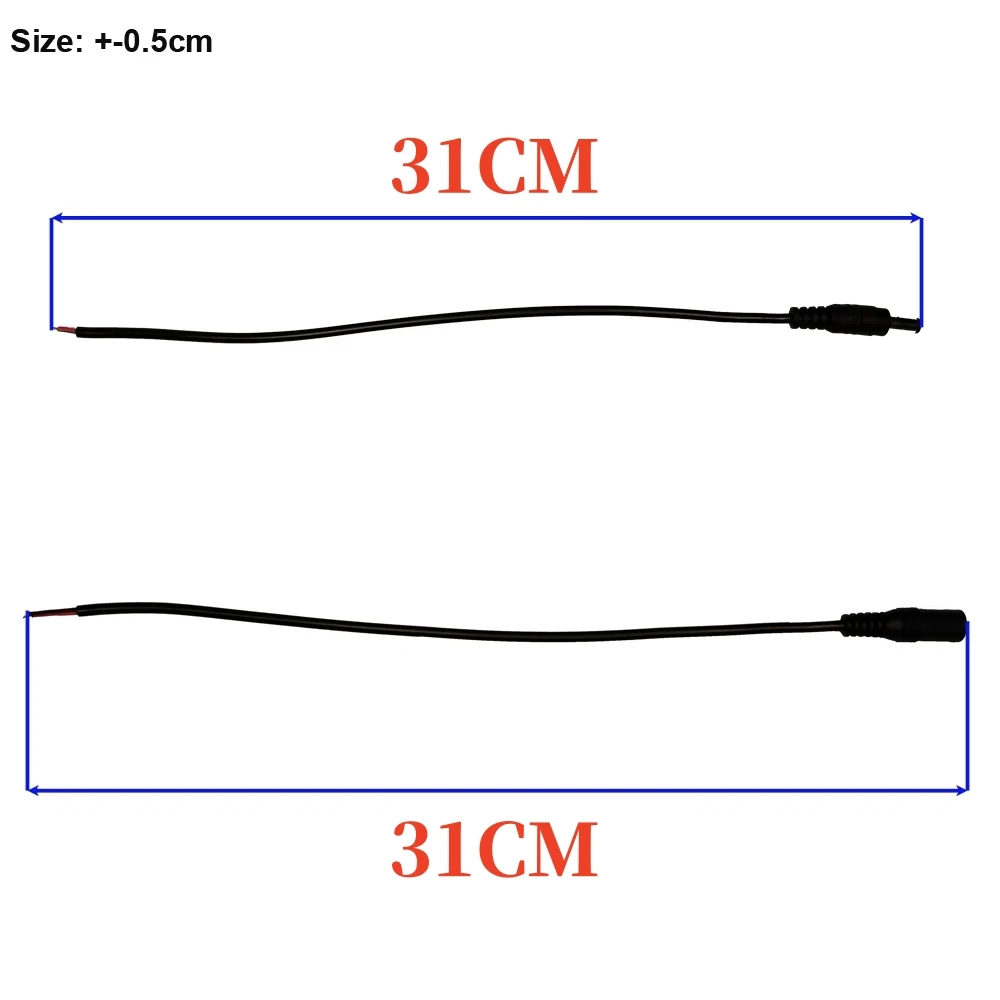 5 Pairs DC 12V Connector 5.5x2.1mm Male and Female DC Power Socket Jack Connector Cable Plug Wire DIY Creative Cable
