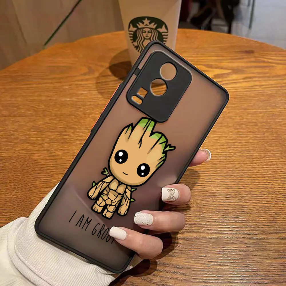 thumbnail image 1 of Funda mate para VIVO X90 X80 X70 5G X60 X50 X30 IQOO NEO 3 5 PRO PLUS X27 X23 X20 Funda Coque Capa Shell Marvel Comics Groot, 1 of 5