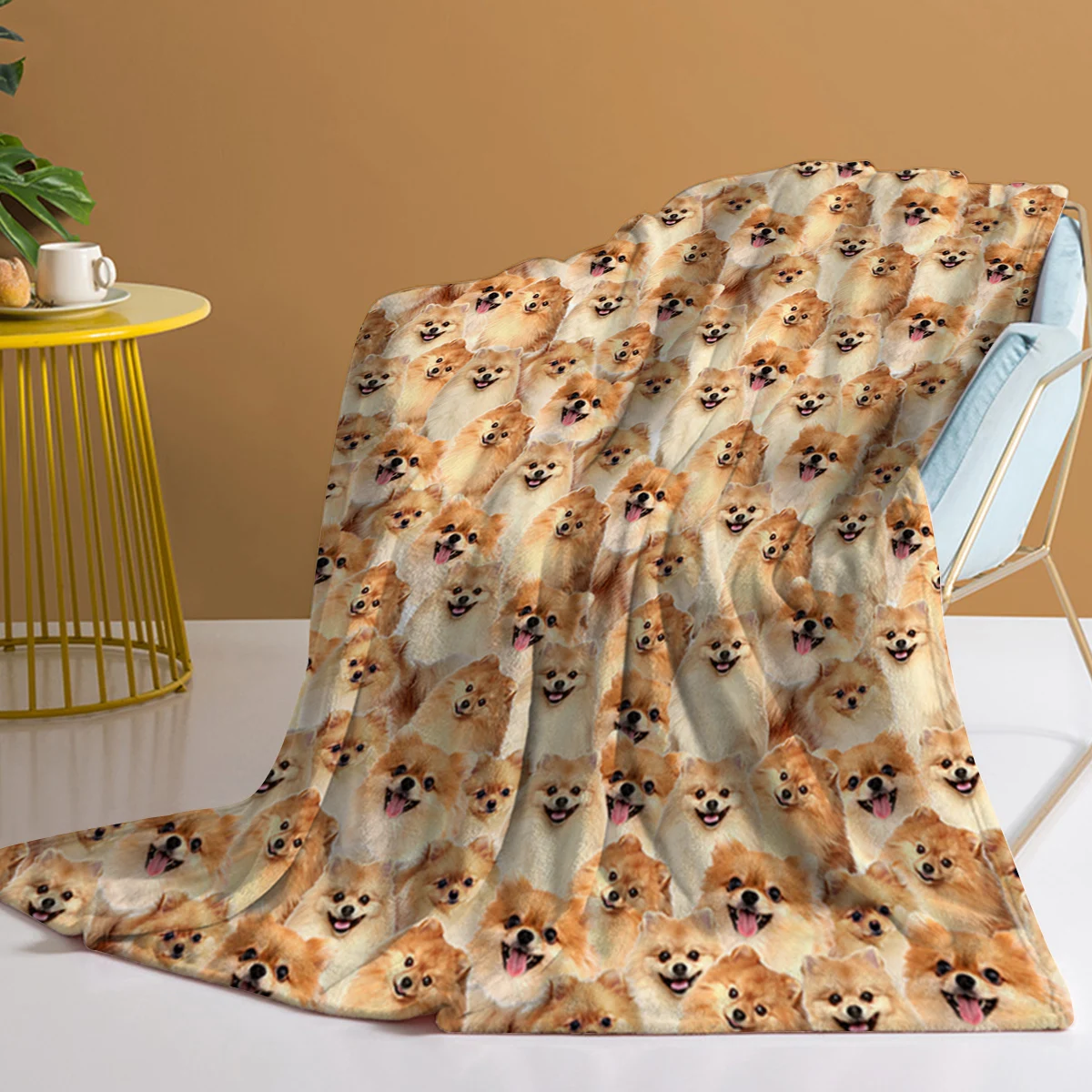 PomeranianThrowBlanketFuzzyDogBlanketforKidsPomeranianGifts