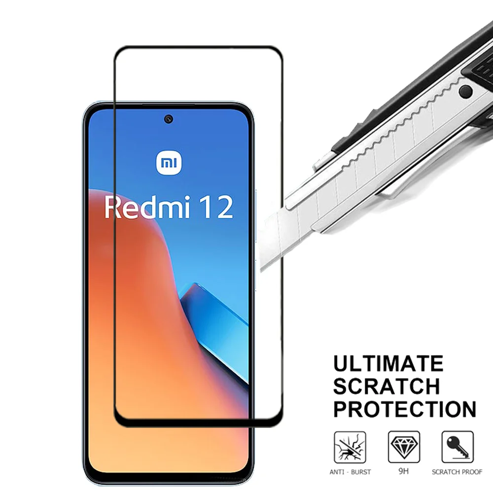 Film, Redmi 12 C 5G Pelicula de Vidro Temperado Redmi 12C 10C NFC Screen  Protector Glass For Xiaomi Redmi 12 Tempered Glass & Camera & Back Film  Redmi