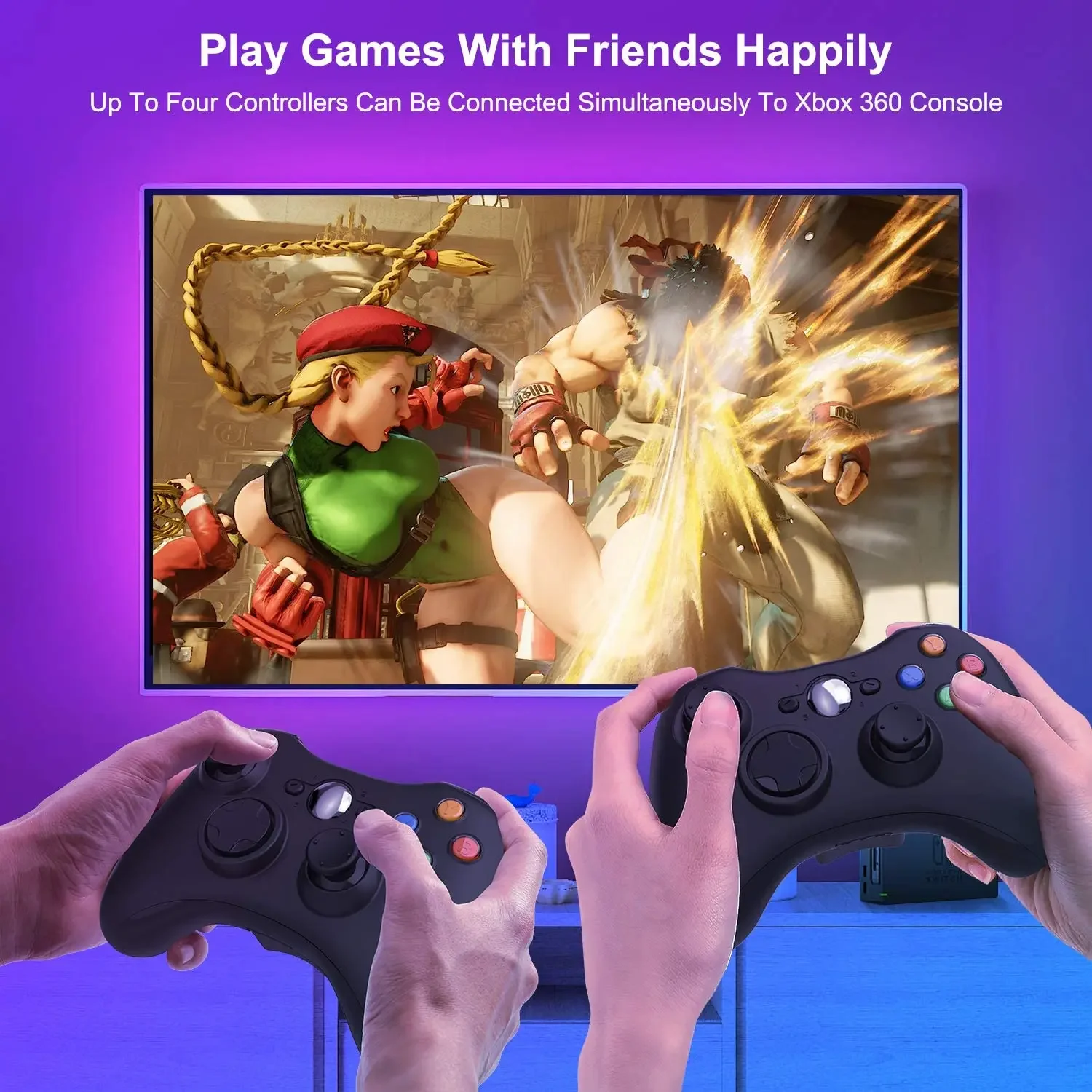 Wireless For 360/Slim/Elite/PC Video Game Gamepad 6-axis Joystick Dual Vibration Xbox 360 Controller_voghion.com