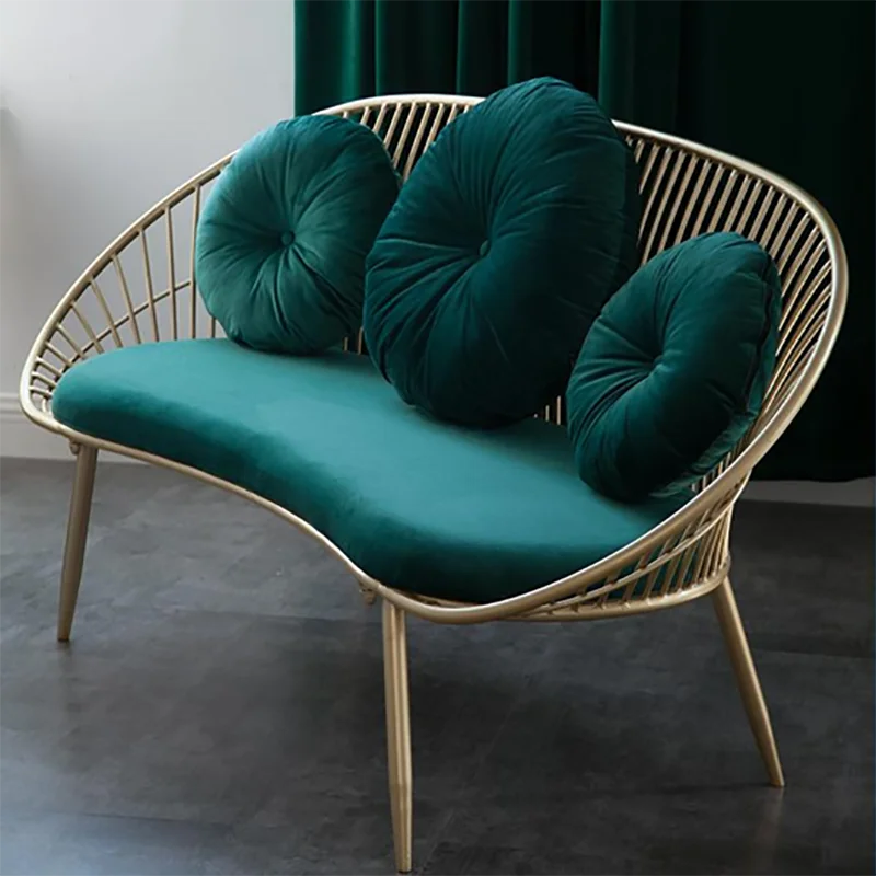 

Fabric Living Room Sofas Chair Cushion Gold Luxury Modern Couch Set Lazy Lounge Small Nordic Moveis Para Sala Household Items