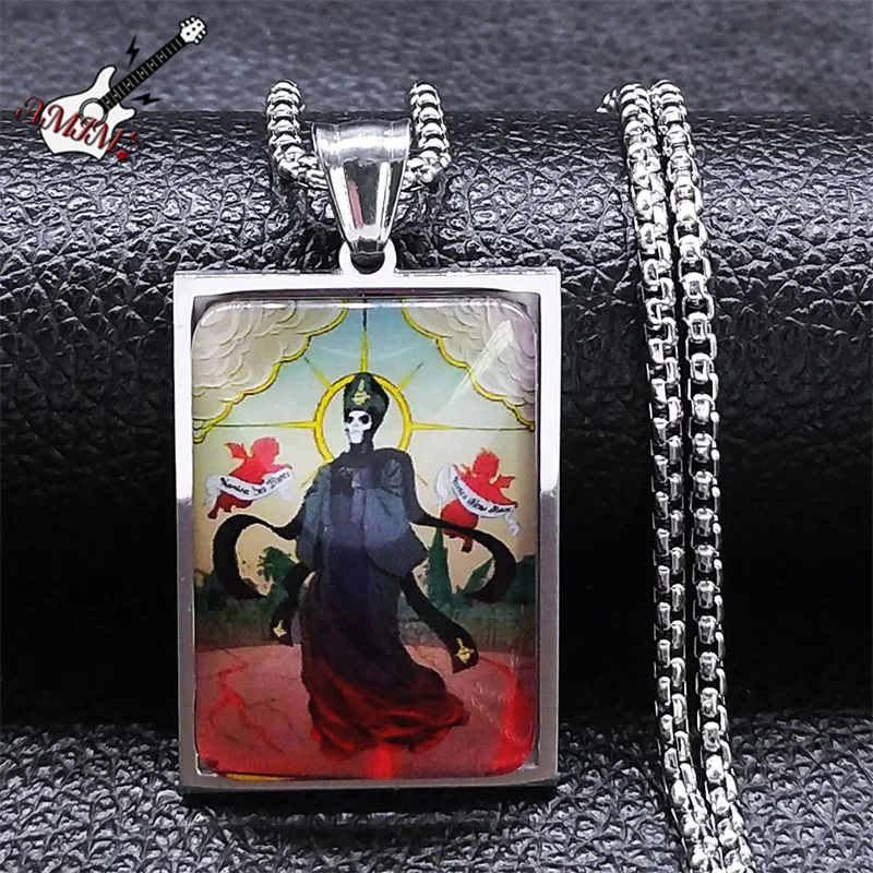 Таинственный крест BC, призрак, ворота, ключ, кулон, ожерелье из нержавеющей стали, панк-крест, Ghoul Ghost Band, попа, ювелирные изделия
