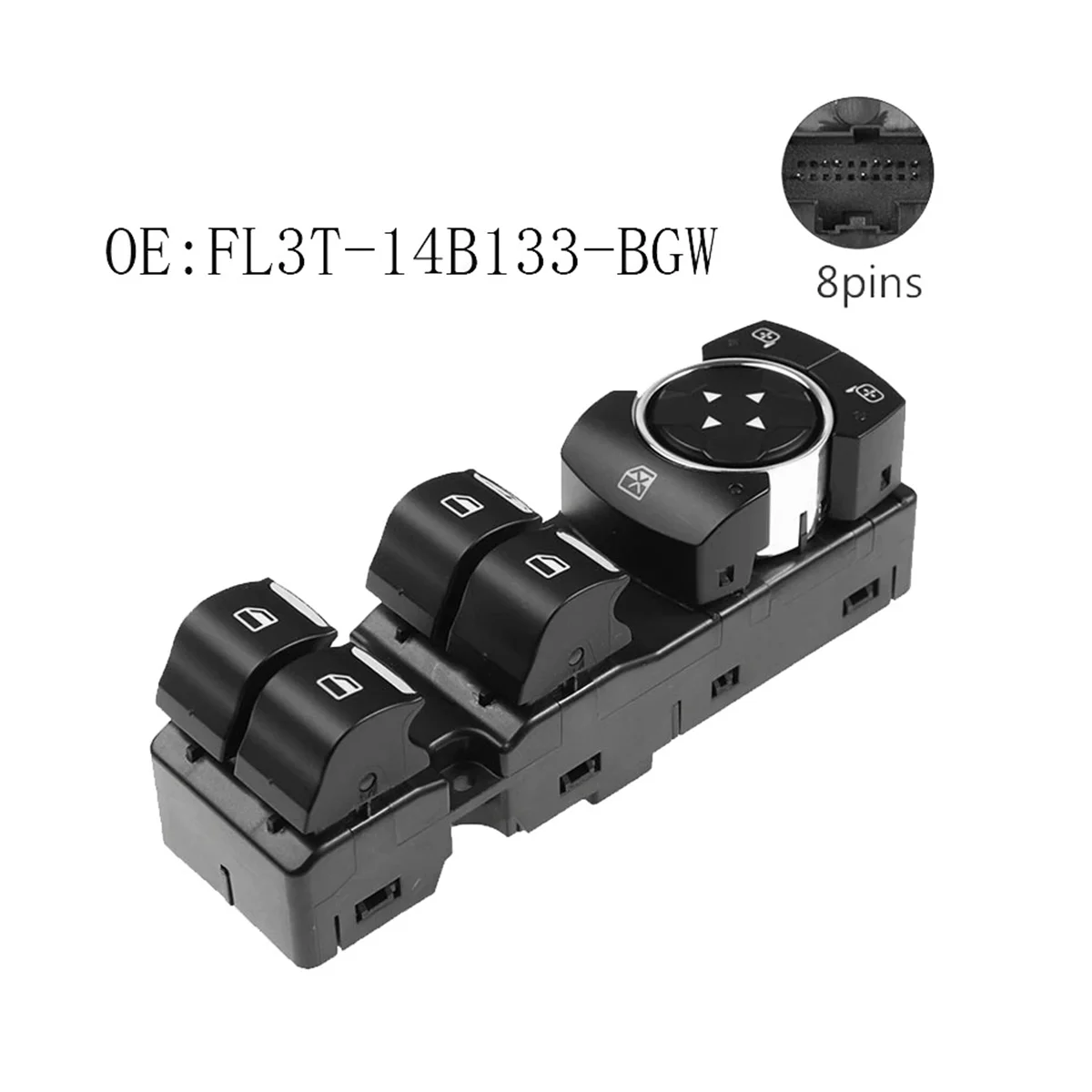 FL3T-14B133-BGW 드라이버 사이드 파워 마스터 창 유리 단추 제어 스위치, 2015-2020 용
