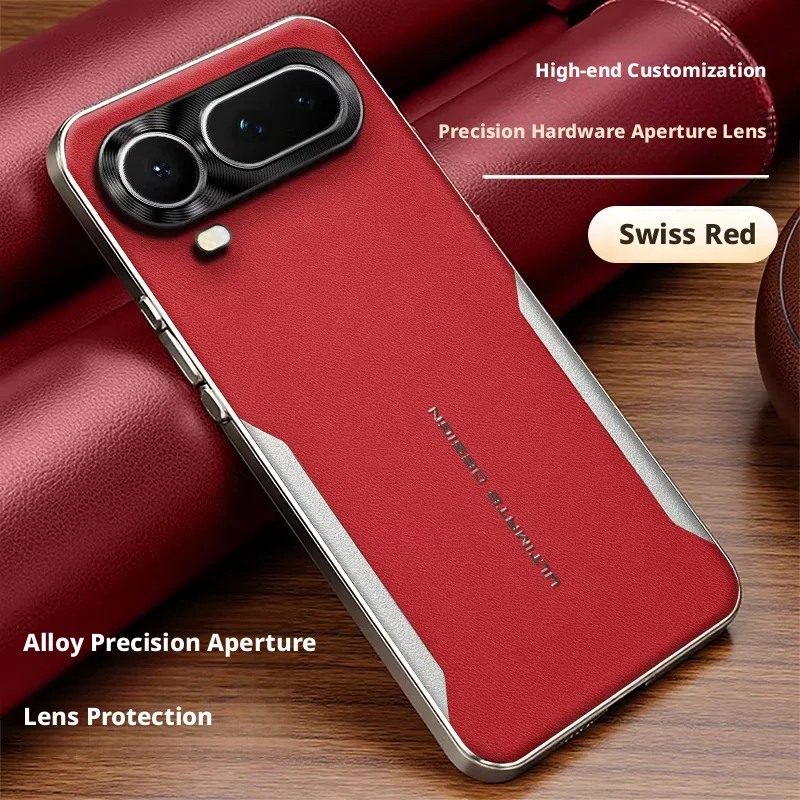 Elegant Air Leather Case - Anti-Fingerprint, Wear-Resistant, Impact-Resistant, with Lens Coverage