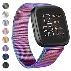 Milanese Magnetic Loop Stainless Steel Wristband Replacement Bracelet - Versa 1-2 SM (Colorful)