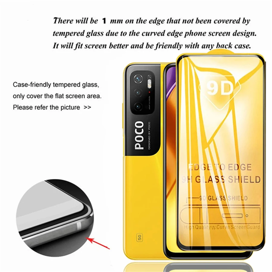 mobile phone screen protector For Xiaomi Poco M3 M4 Pro 5G Glass Screen Protector F3 X4 M2 F2 X3 GT Pro NFC F1 X2 C31 C3 Pocof3 F M X 3 4 2 1 Camera Lens Film mobile screen guard