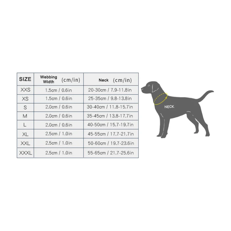 Pet Reflective Collar Nylon Neoprene Padded Half Choke Training Lightweight Washable Sports YC1852 Dog Collar
