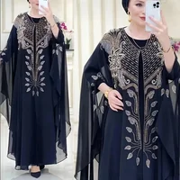 Abayas de Luxe en Mousseline de Soie pour Femme, Boubou, Robe Musulmane, Caftan Marocain, Djellaba pour ixde Mariage, 2025 5