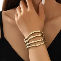 Punk Dark Skull Ghost Claw Bracelet for Women Vintage Trendy Goth Men's Personality Hip-hop Bangles Halloween Gift 1