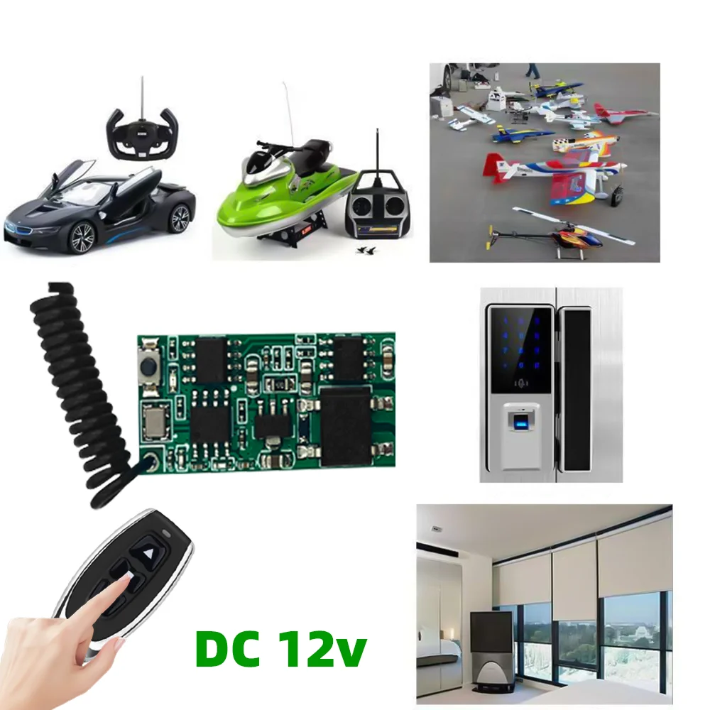 Kit télécommande RF 433MHz pour éclairage sécurité, 1-2 récepteurs, 1-2 télécommandes, DC 6-24V