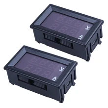 

2X DC0-100V 10A LED DC Dual Display Digital Voltage Current Meter Head With Fine Tuning