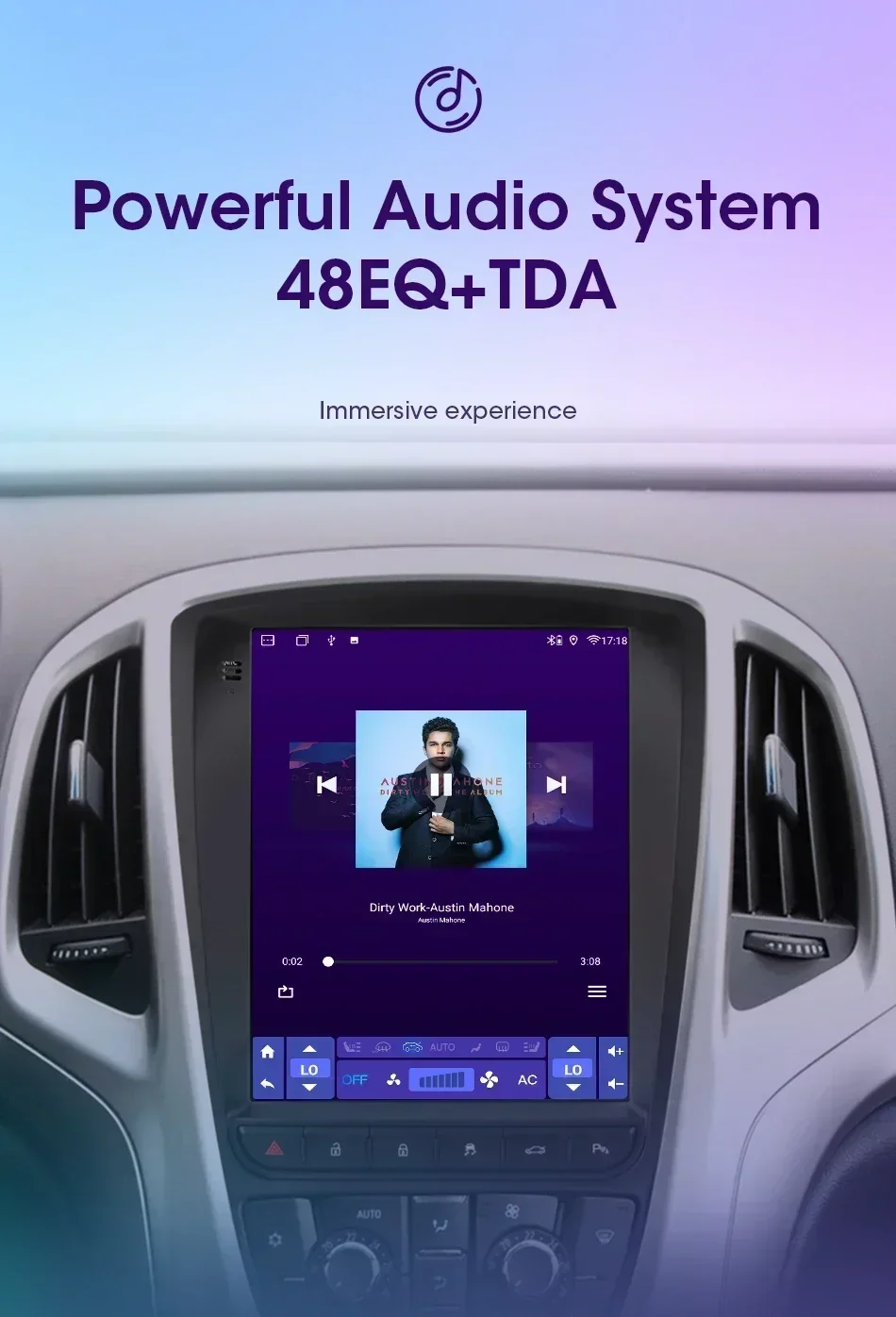 Carplay für Opel Astra J Buick Verano Android Auto Autoradio Tesla Style Bildschirm Multimedia Player BT Stereo mit Rahmen und Kabel – Detail 14