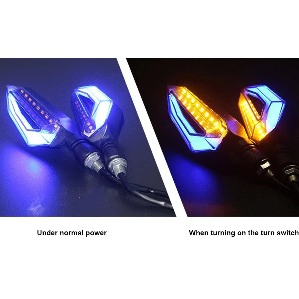Motorcycle Light Motorcycle LED Lights Motorcycle Turn Signal Lights Motorcycle Turn Signal LED Daytime Running Lights Universal 12V IPX-6 Waterproof