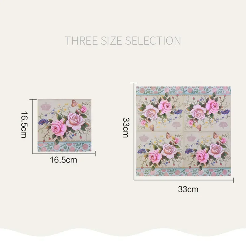 Summer Flora Cocktail Tissue 2-ply Food Grade Printed Butterfly Bone Bart Fragrance Free Drawer Paper 20pcs paper napkins