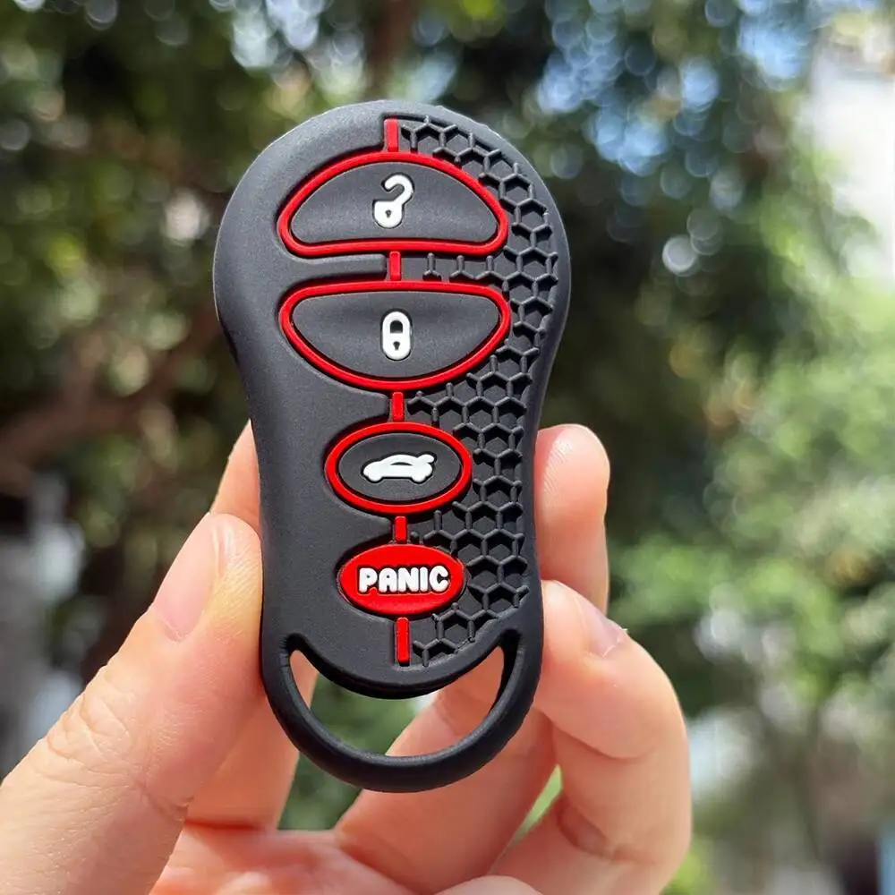 Premium Key Fob Protector with Caps for Chrysler, Jeep, and Dodge