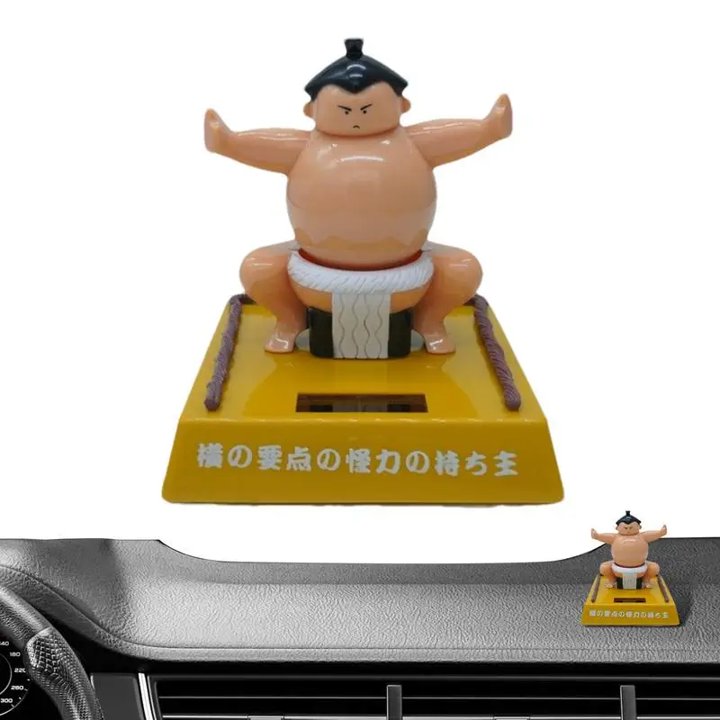 

Детские игрушки Bobblehead на солнечной батарее, фигурка Bobblehead для рабочего стола, автомобиль, декоративная танцевальная игрушка Sumo, украшение салона автомобиля