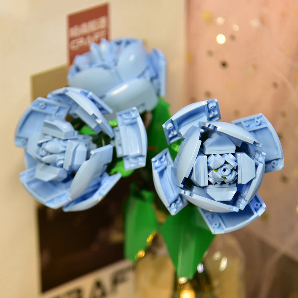MOC Flower Series 62PCS Building Blocks City Creative Rose Valentine's Day Romantic Rose Girls Toys Gifts Classic Bricks No Box construction blocks building blocks anime block toys