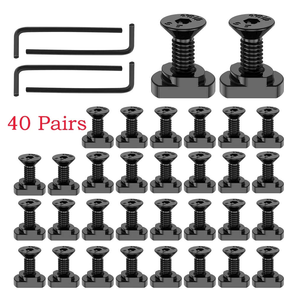 M4 M-LOK screw and nut replacement set 40Pairs screw bolt nut set screw washer nut kit for MLOK Rail Airsoft Rifle Hunting Gun Accessories