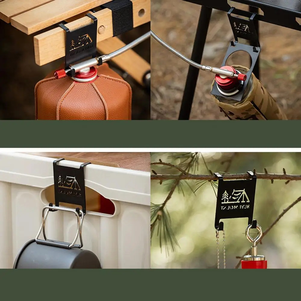 Description Picture 6 of itemHang Gas Canister For Camping Tables Hook Stainless Steel Stove Tank Hanger Hook Outdoor Camping Table Gas Stove Tank Organizer