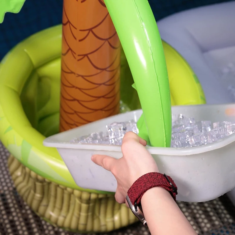 Hawaiian Theme Inflatable Palm Tree Cooler & Drink Holder