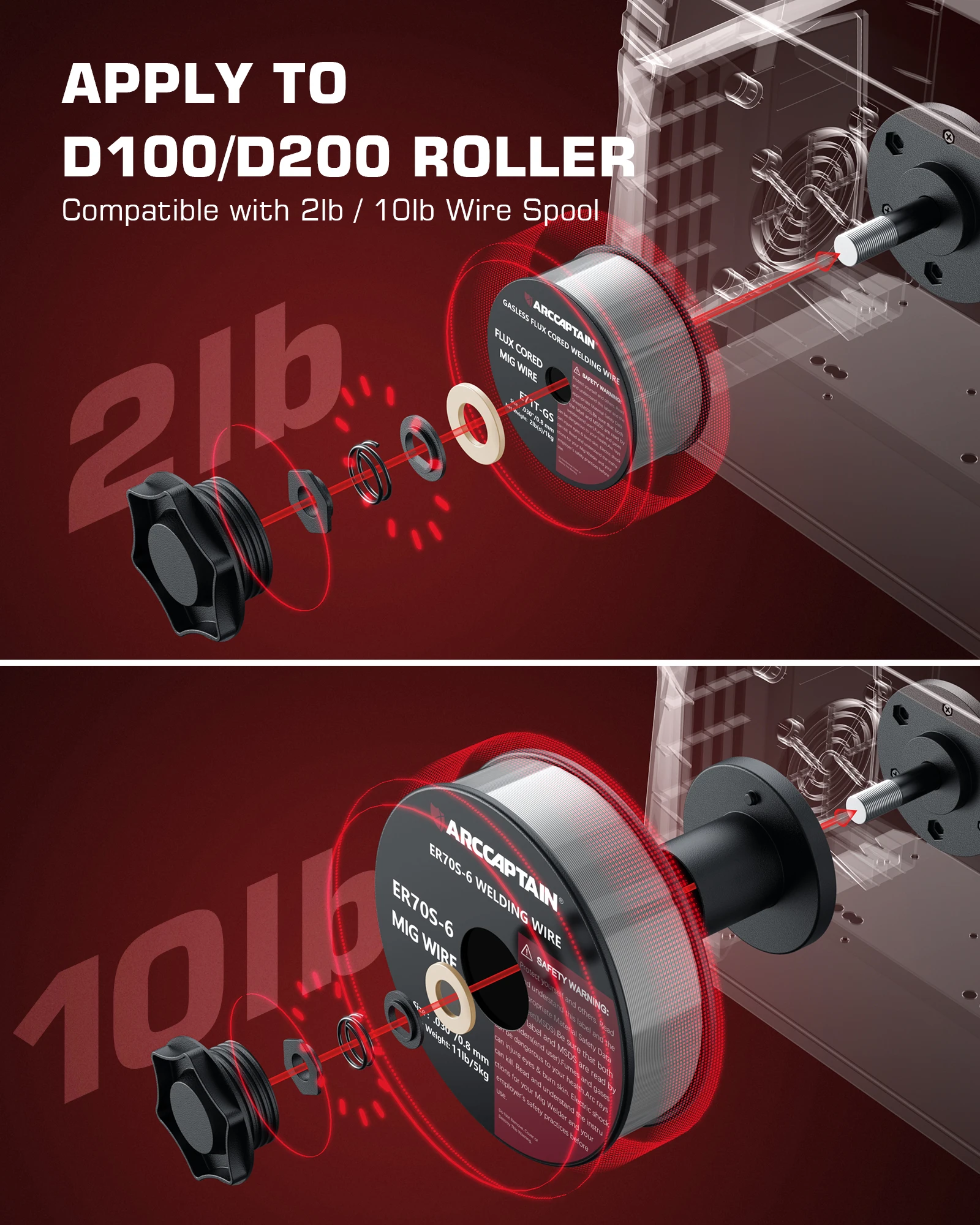 ARCCAPTAIN 6-in-1 MIG Schweißgerät 200A - Multifunktions-Schweißmaschine Für Heimwerker