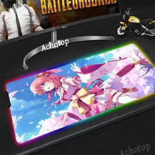 

Colorful Luminous DIY RGB Gaming Hololive Mouse Pad XXL desktops for computer Desk Notbook For CSGO Dota2 LOL Gamer Pad