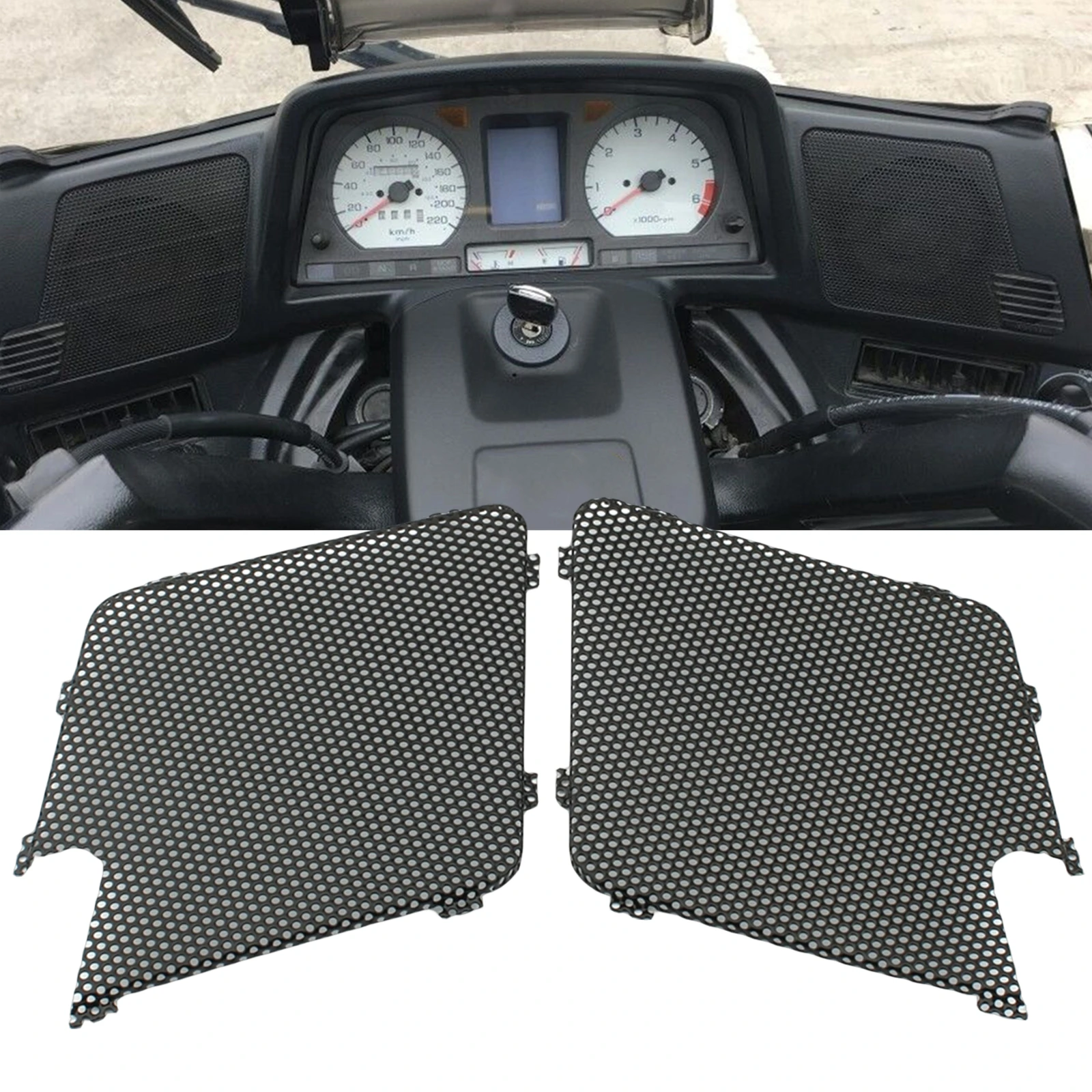 

Motorcycle Audio Speaker Cover Mesh Replacement Grid For Honda GL1500 1988-2000